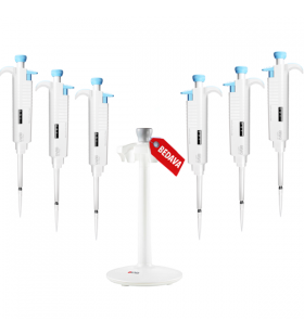DLAB MicroPette Plus SET 7 | 6 Adet Otomatik Pipet ve 6'lı Stand Komple | (Pipet Uçları Dahildir)